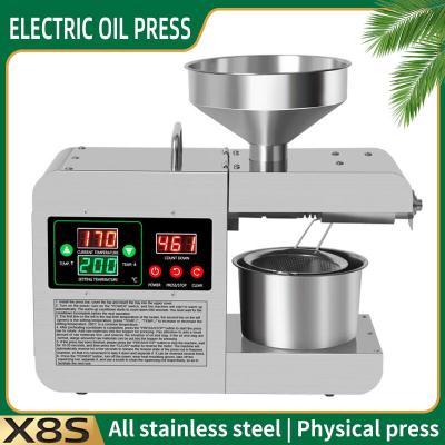 New X8S intelligent temperature control oil press machine household stainless steel oil making machine