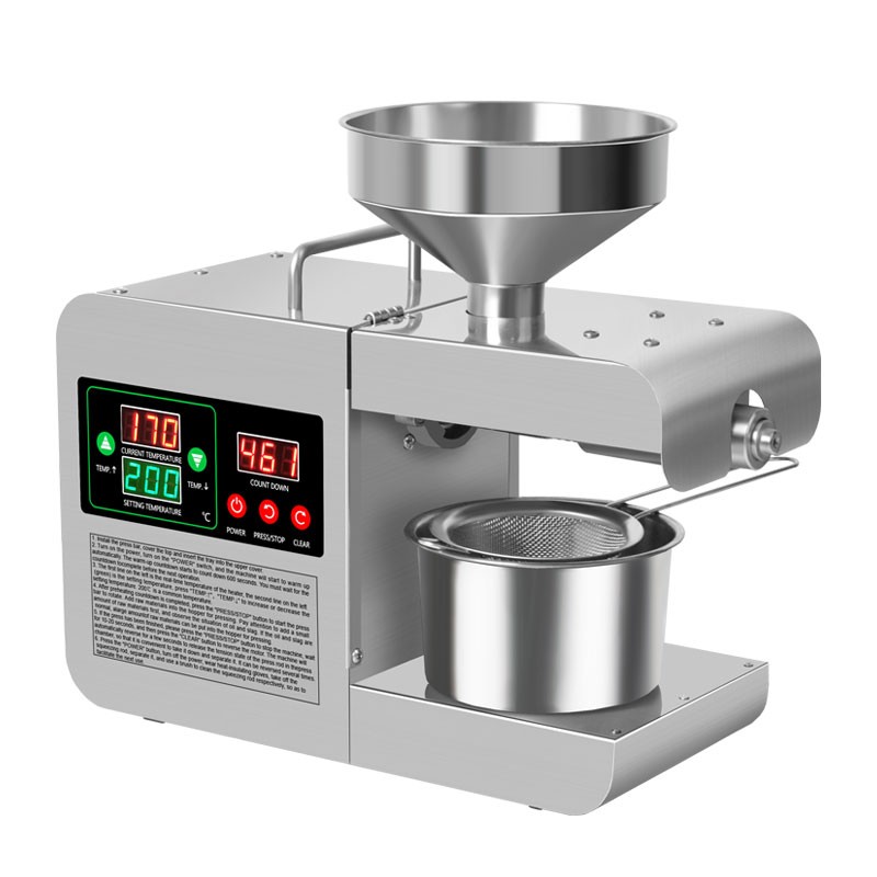 New X8S intelligent temperature control oil press machine household stainless steel oil making machine