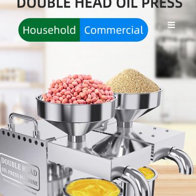 Double-headed B02 Stainless Steel Oil Presser Automatic Home/Commercial peanut Oil Press Machine