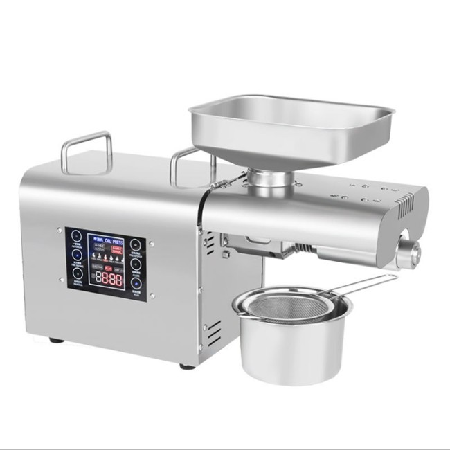 Intelligent oil press stainless steel LCD touch screen household commercial oil press wholesale export