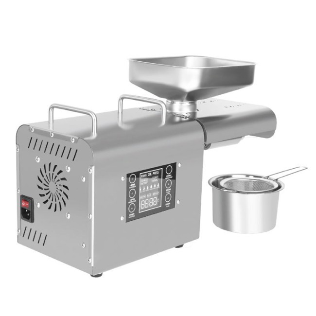 Intelligent oil press stainless steel LCD touch screen household commercial oil press wholesale export