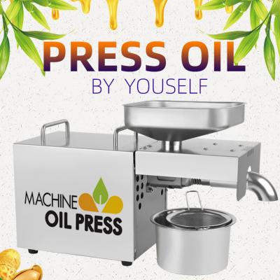LBT02 Oil Press Machine Stainless Steel Oil Maker Cold Mini Oil Extractor for Avocado Castor Coconut Flax Peanut Sunflower