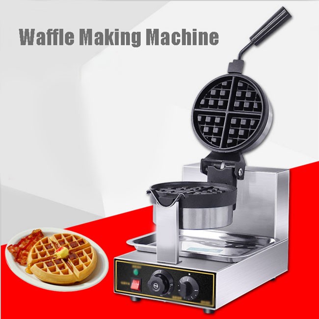 Commercial electric heating waffle machine Thick double-sided heating single-head muffin waffle furnace